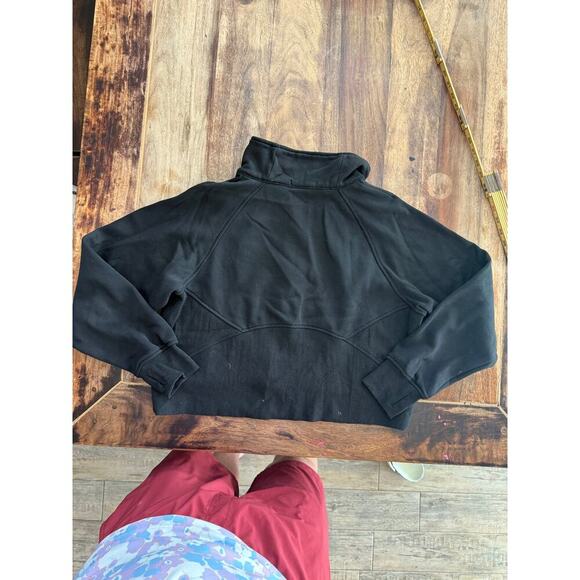 EFAN Women's Black Half Zip Oversized Fleece Sweatshirt Size Medium - Picture 3 of 4